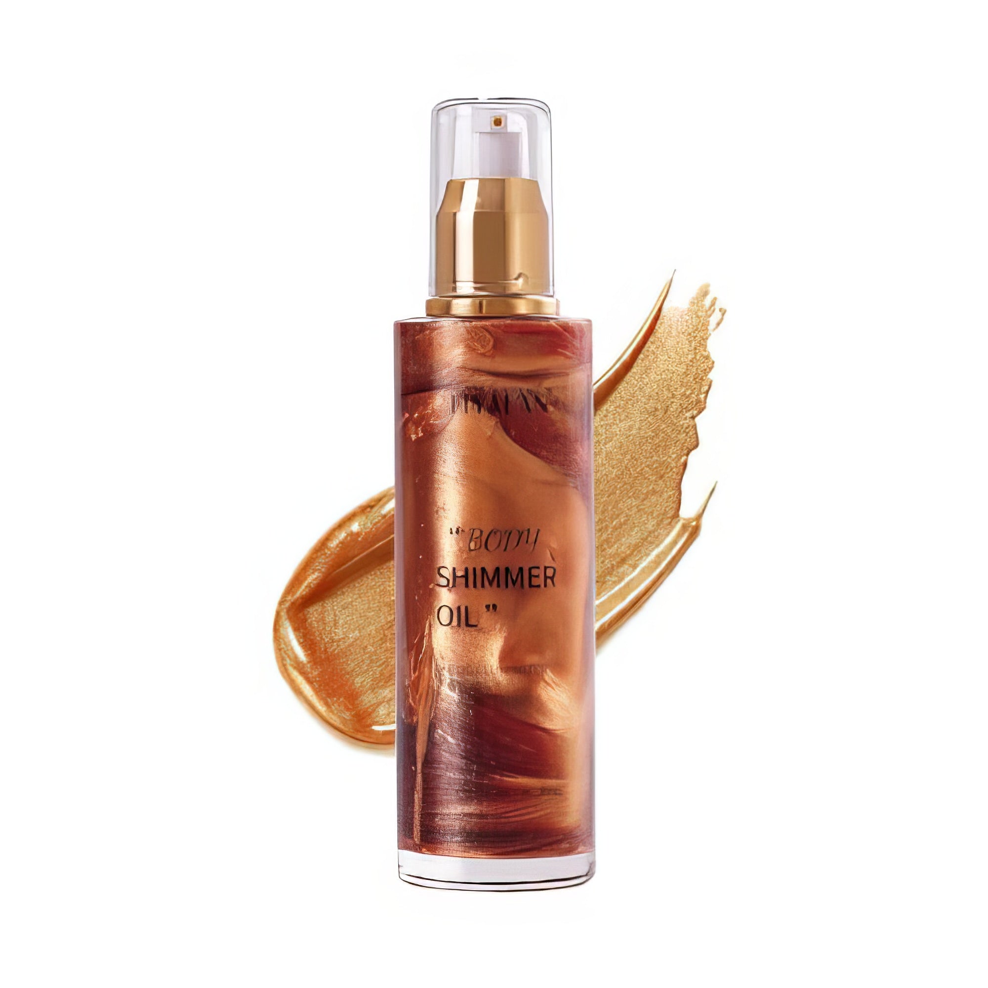 Liyalan Shimmer Body Oil Gold 5 Color Bronze Face Brighten Glow Pearl Highlighter Illuminator Body Makeup Shine Glitter Gold Liquid Taning