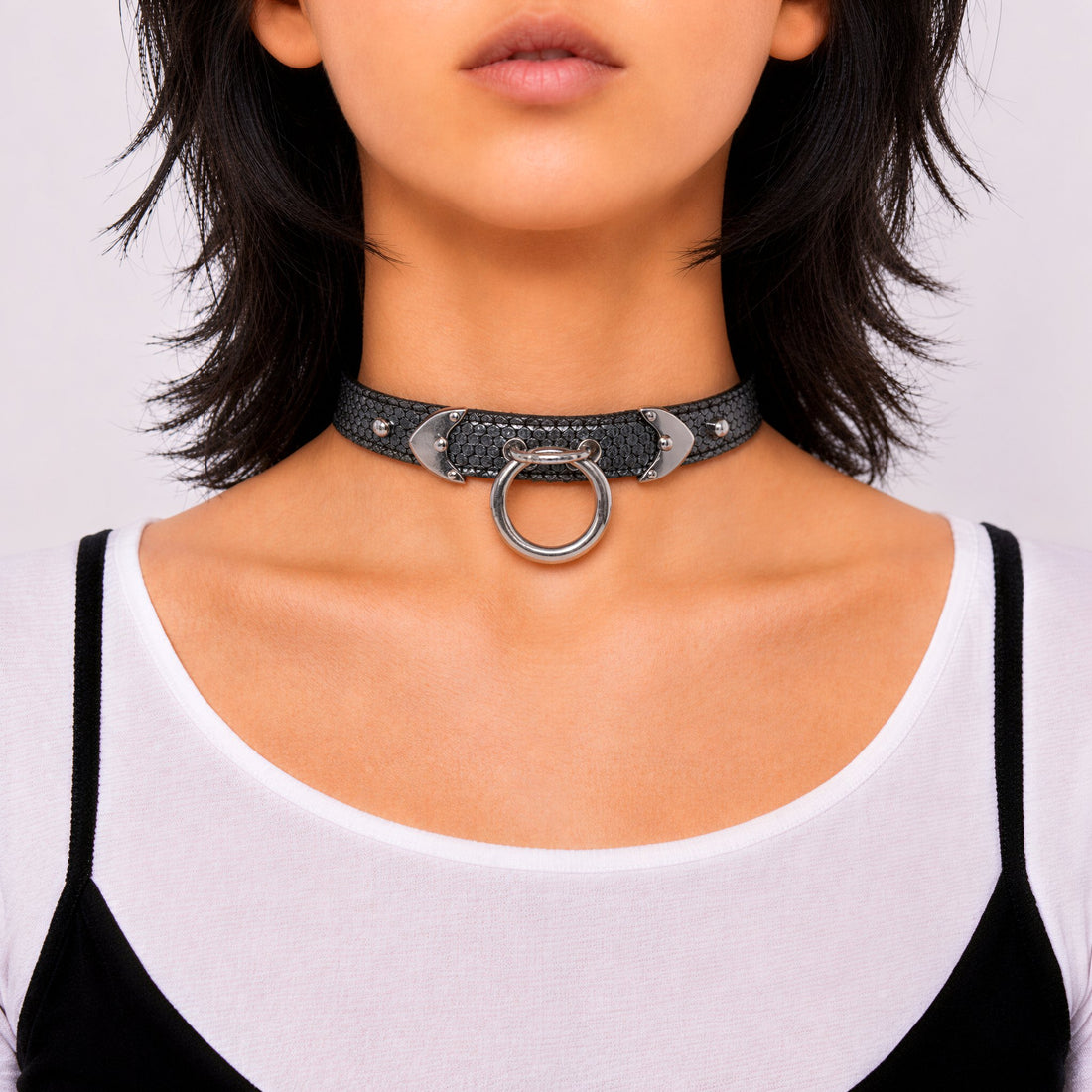 Black Snake-Scale Choker