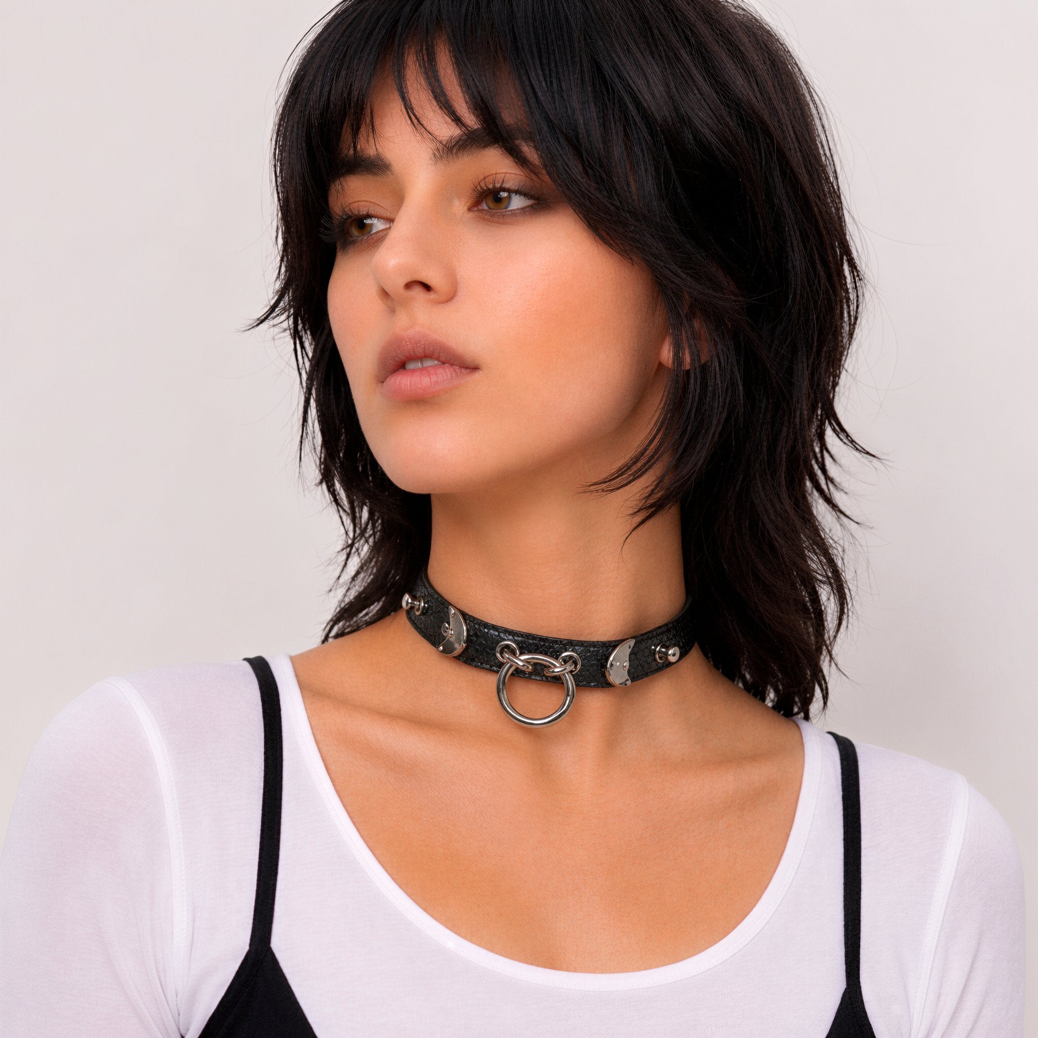 Black Snake-Scale Choker