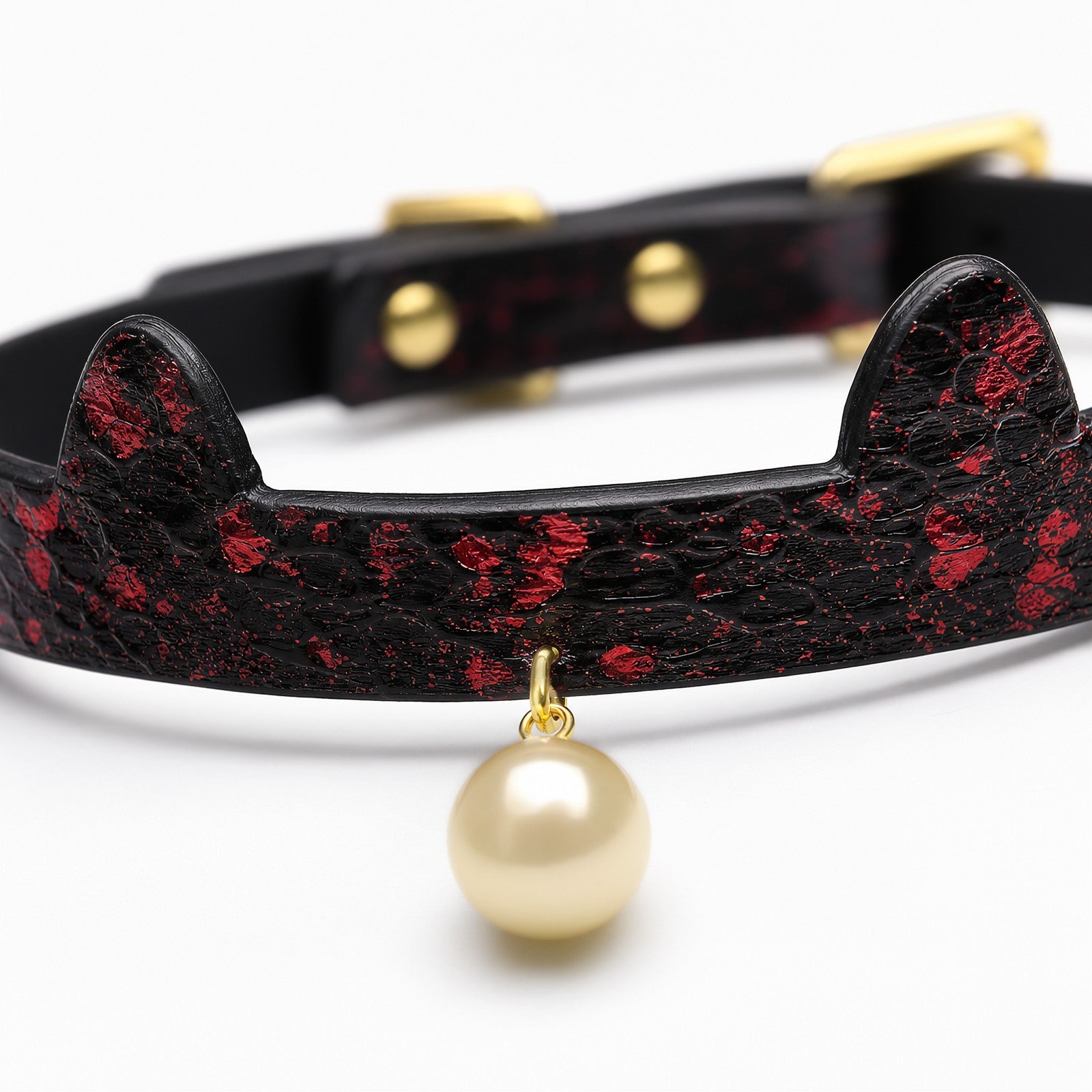 Dark Red Pearl Pendant Custom Choker