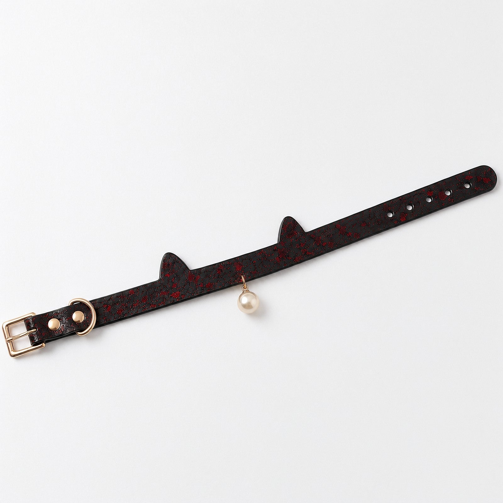 Dark Red Pearl Pendant Custom Choker