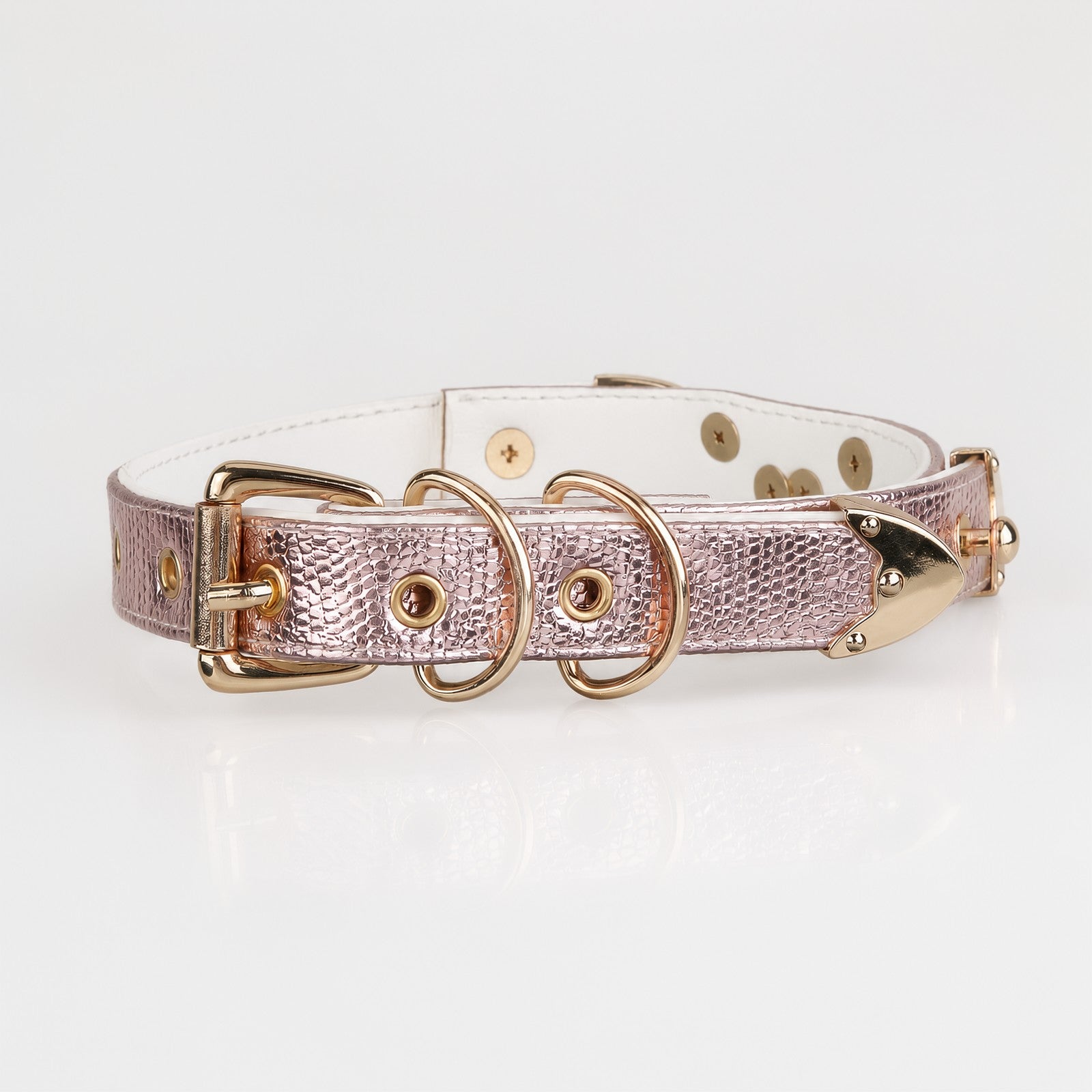 Holographic Pink Snake-Scale Choker