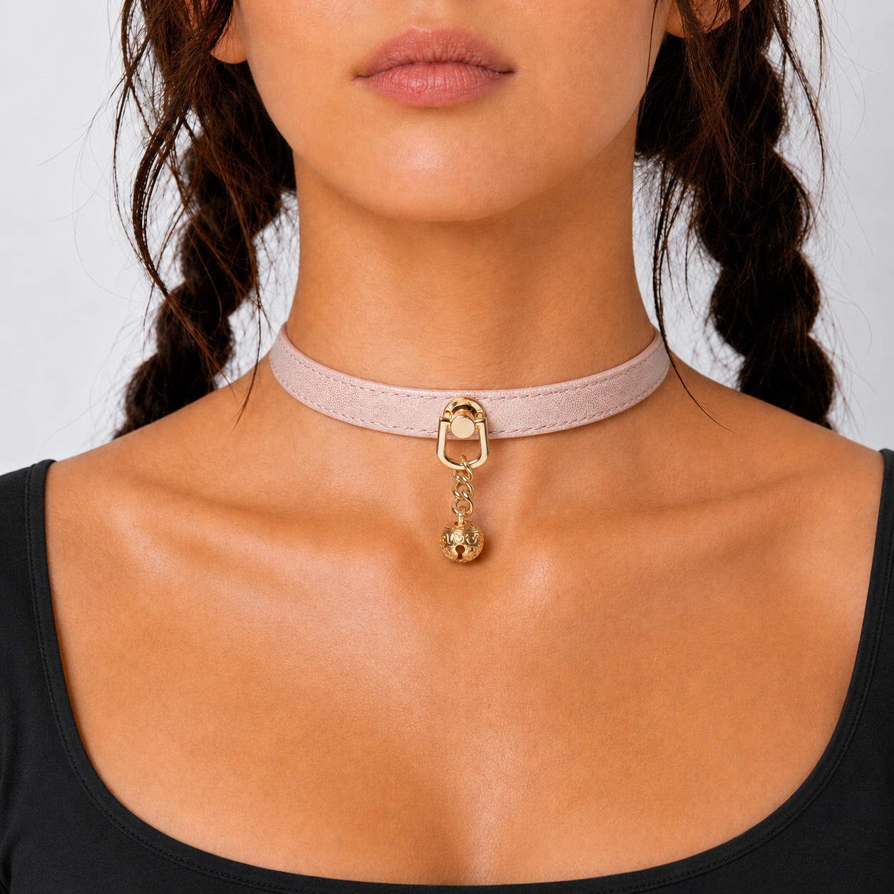 Holographic Pink Purple Snake-Scale Choker