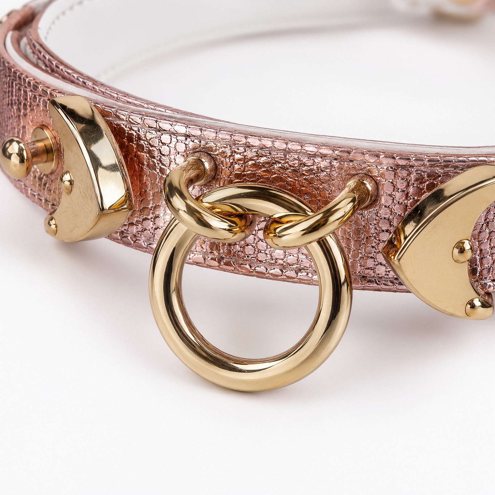Holographic Pink Snake-Scale Choker
