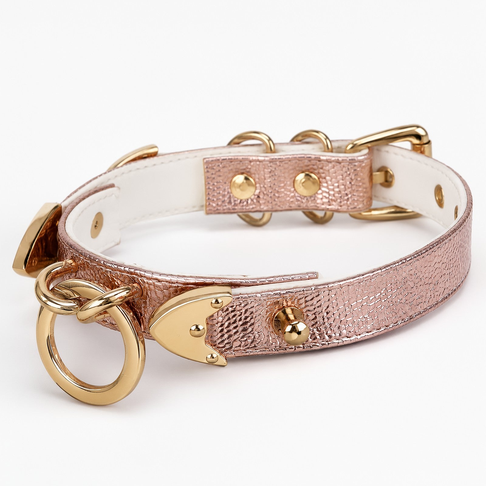 Holographic Pink Snake-Scale Choker