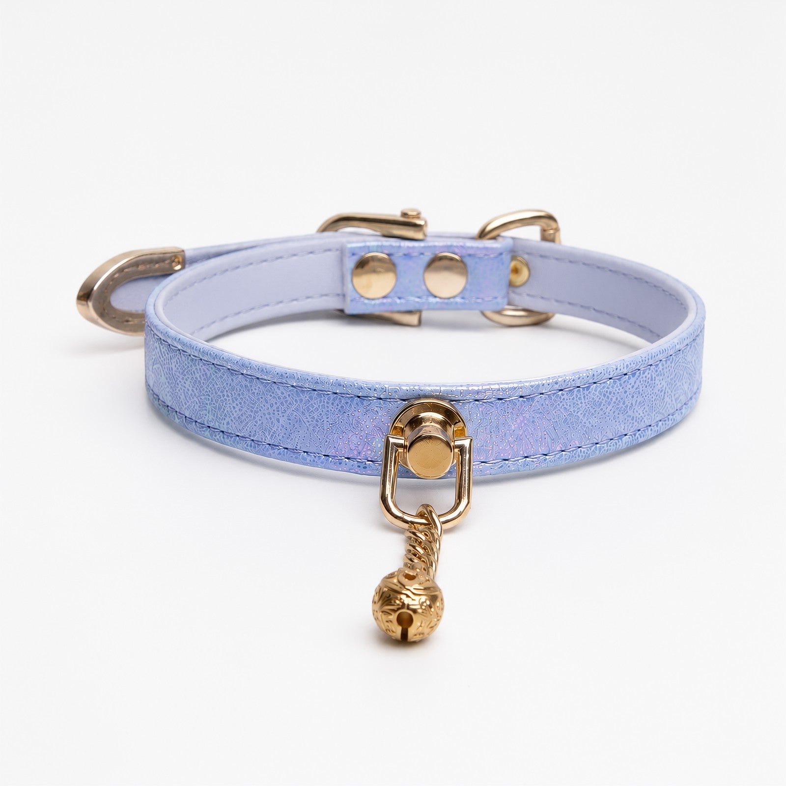 Holographic Pink Purple Snake-Scale Choker
