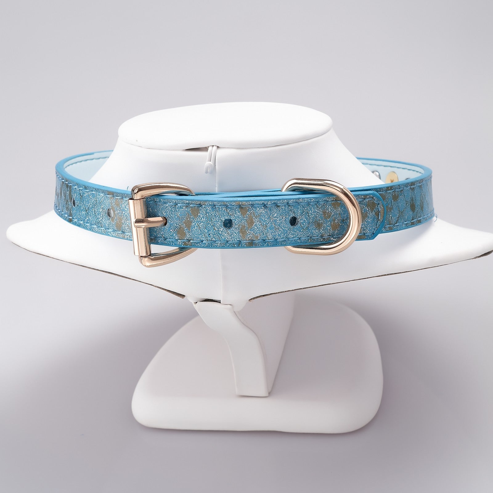 Iridescent Snake-Scale Cross Choker