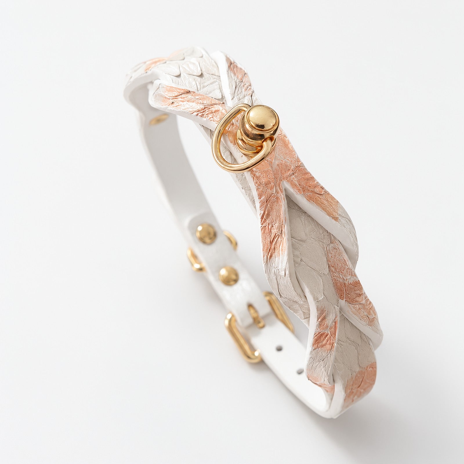 Ivory Peach Snakeskin Custom Choker