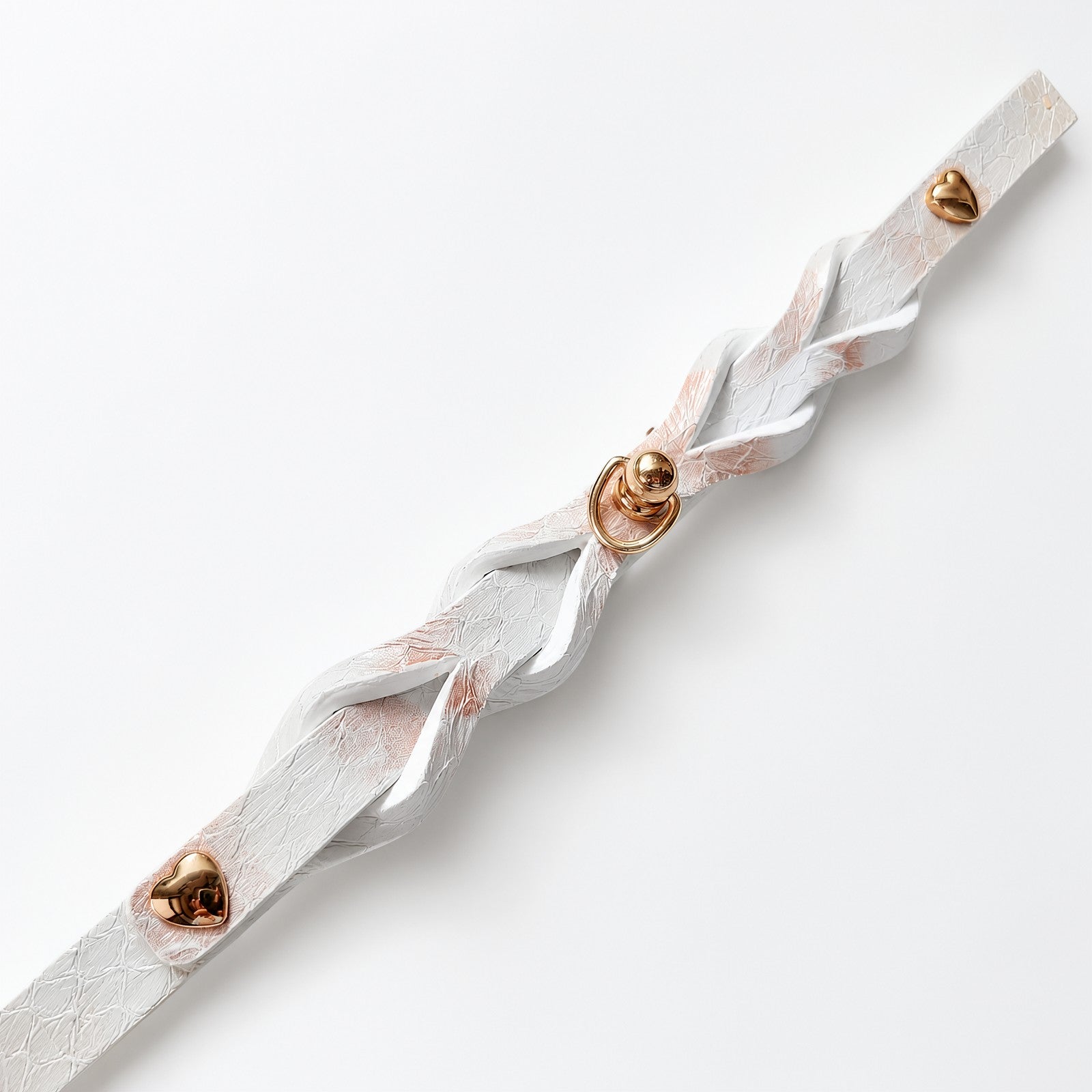 Ivory Peach Snakeskin Custom Choker