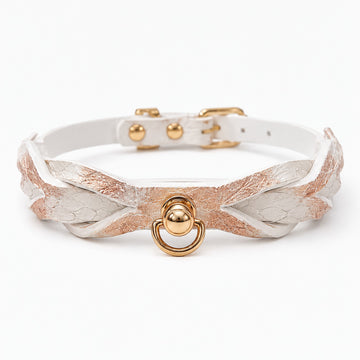 Ivory Peach Snakeskin Custom Choker