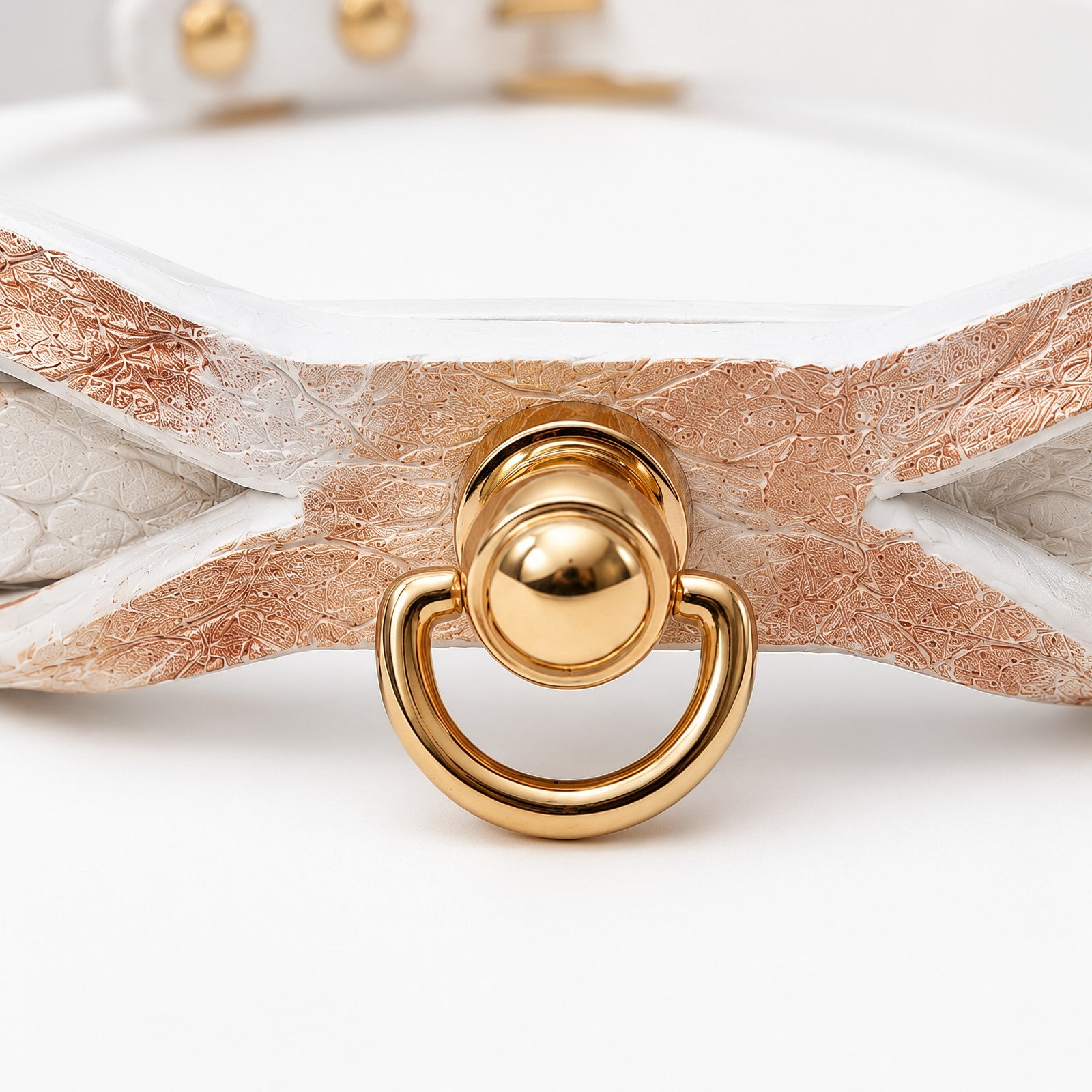 Ivory Peach Snakeskin Custom Choker