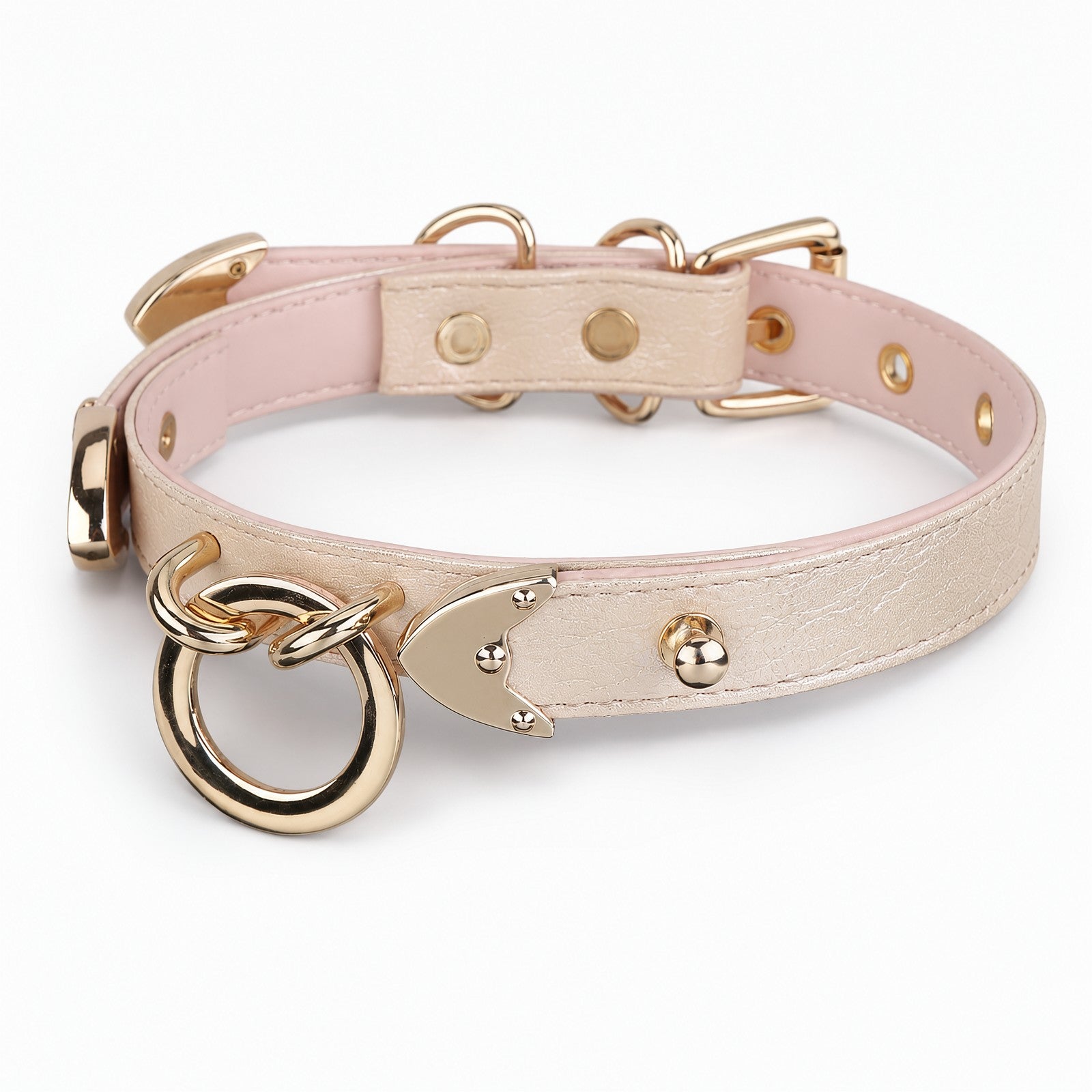 Pink Snake Texture O-Ring Choker