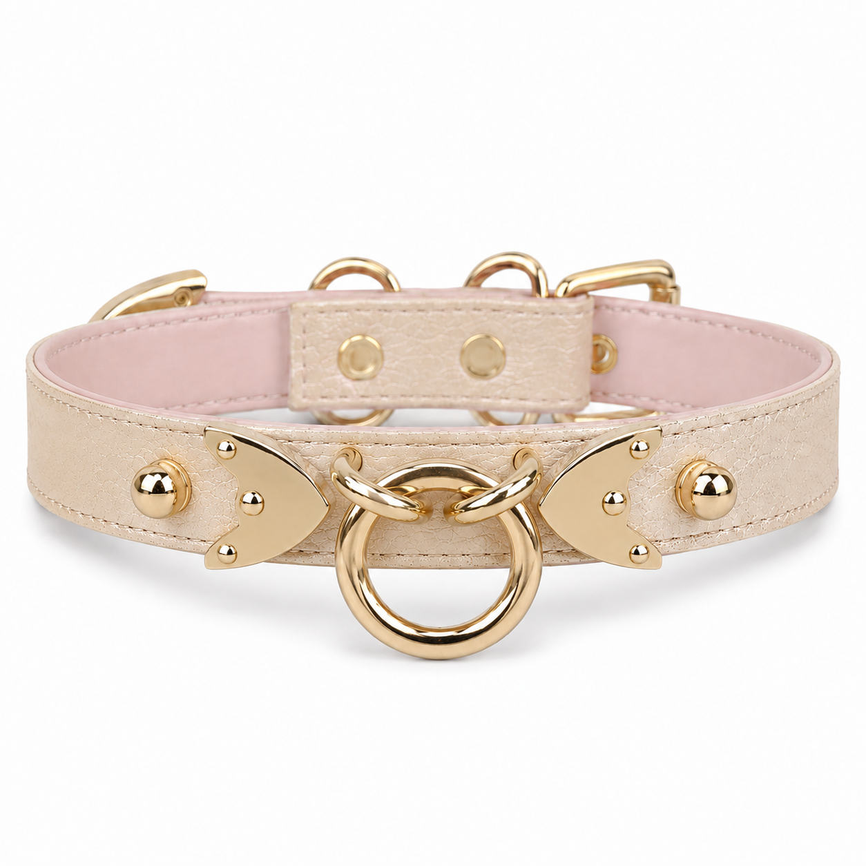Pink Snake Texture O-Ring Choker