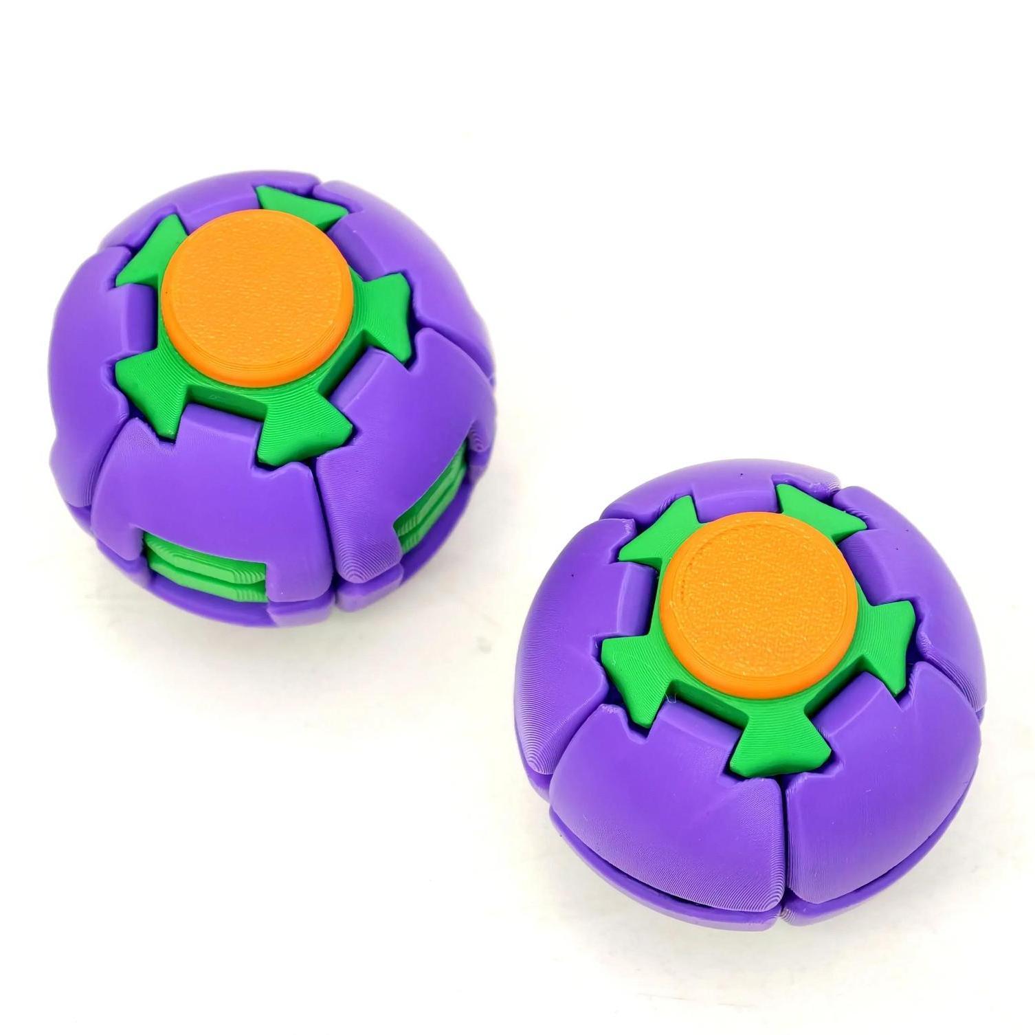 Press-to-Spin Fidget Ball Toy, Spin & Twist Sensory Desk Toy for Stress Relief, Focus and Relaxation