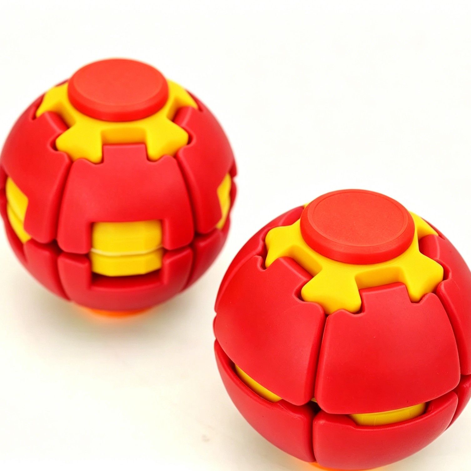 Press-to-Spin Fidget Ball Toy, Spin & Twist Sensory Desk Toy for Stress Relief, Focus and Relaxation