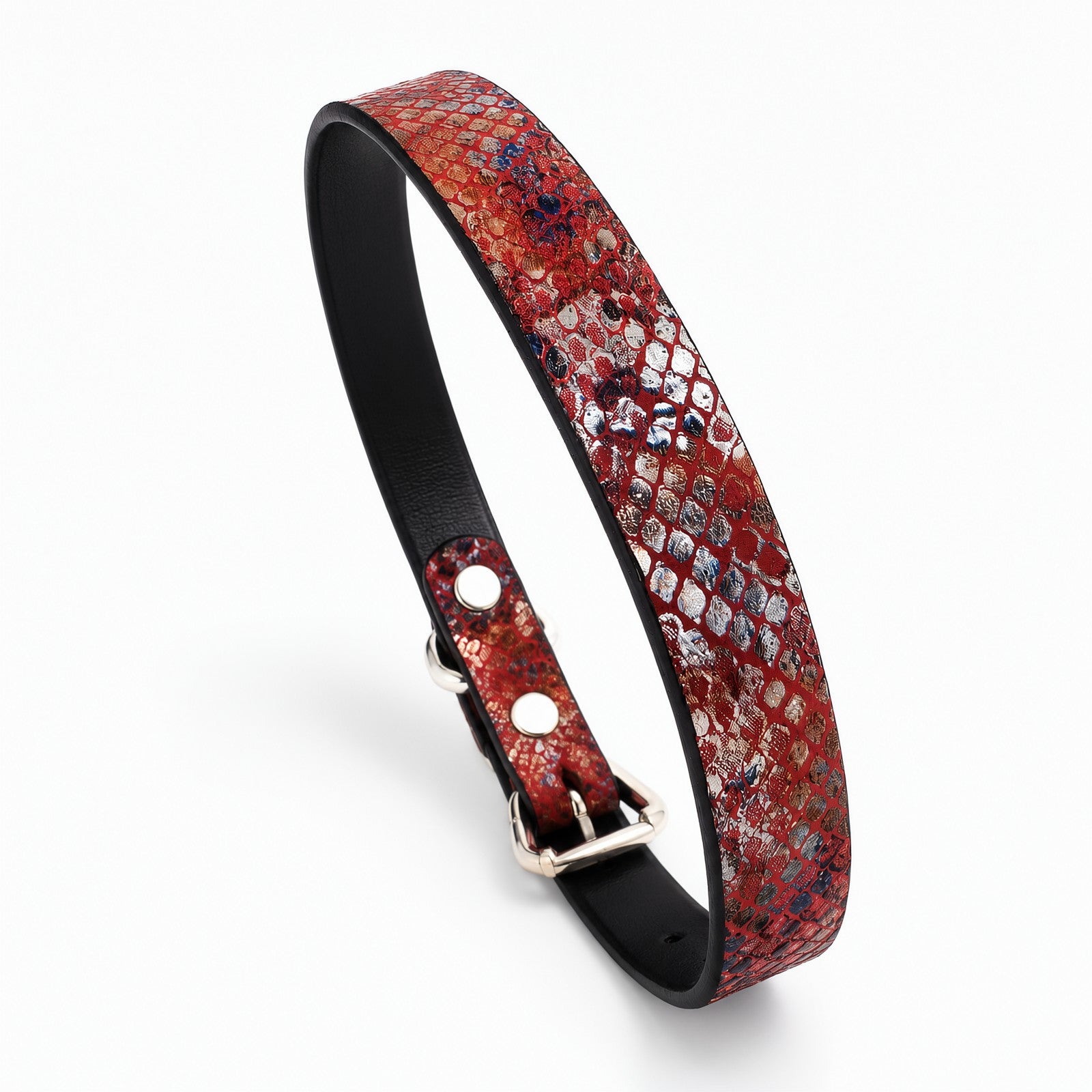 Red Snake-Scale Choker