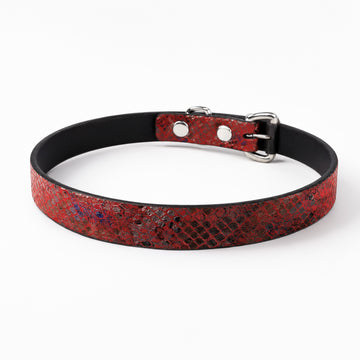 Red Snake-Scale Choker