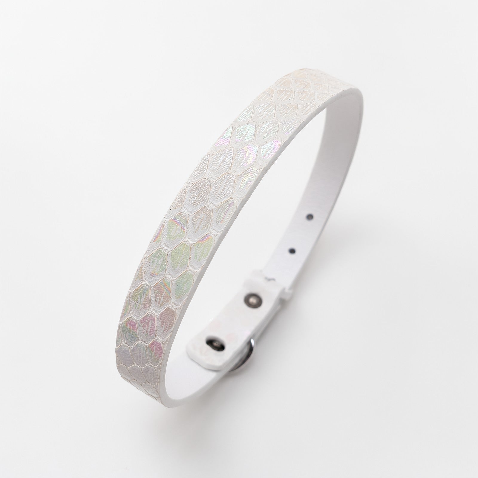White Snake-Scale Choker