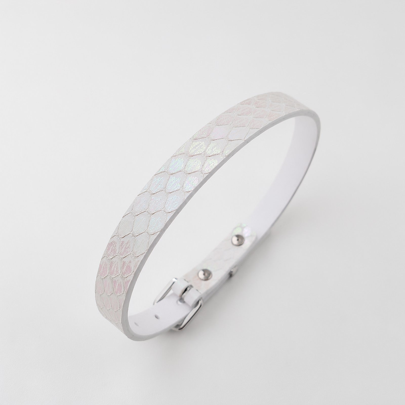 White Snake-Scale Choker