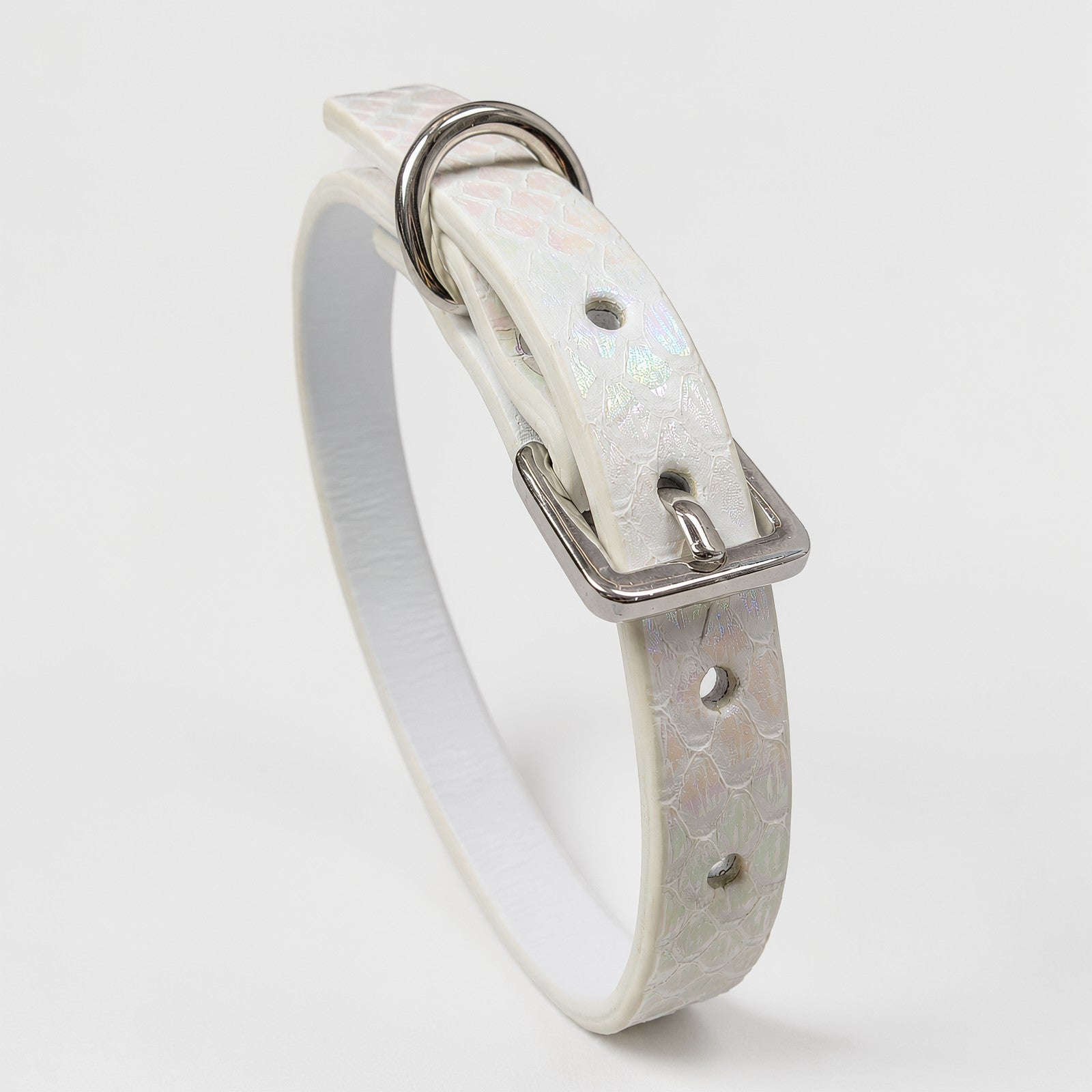 White Snake-Scale Choker