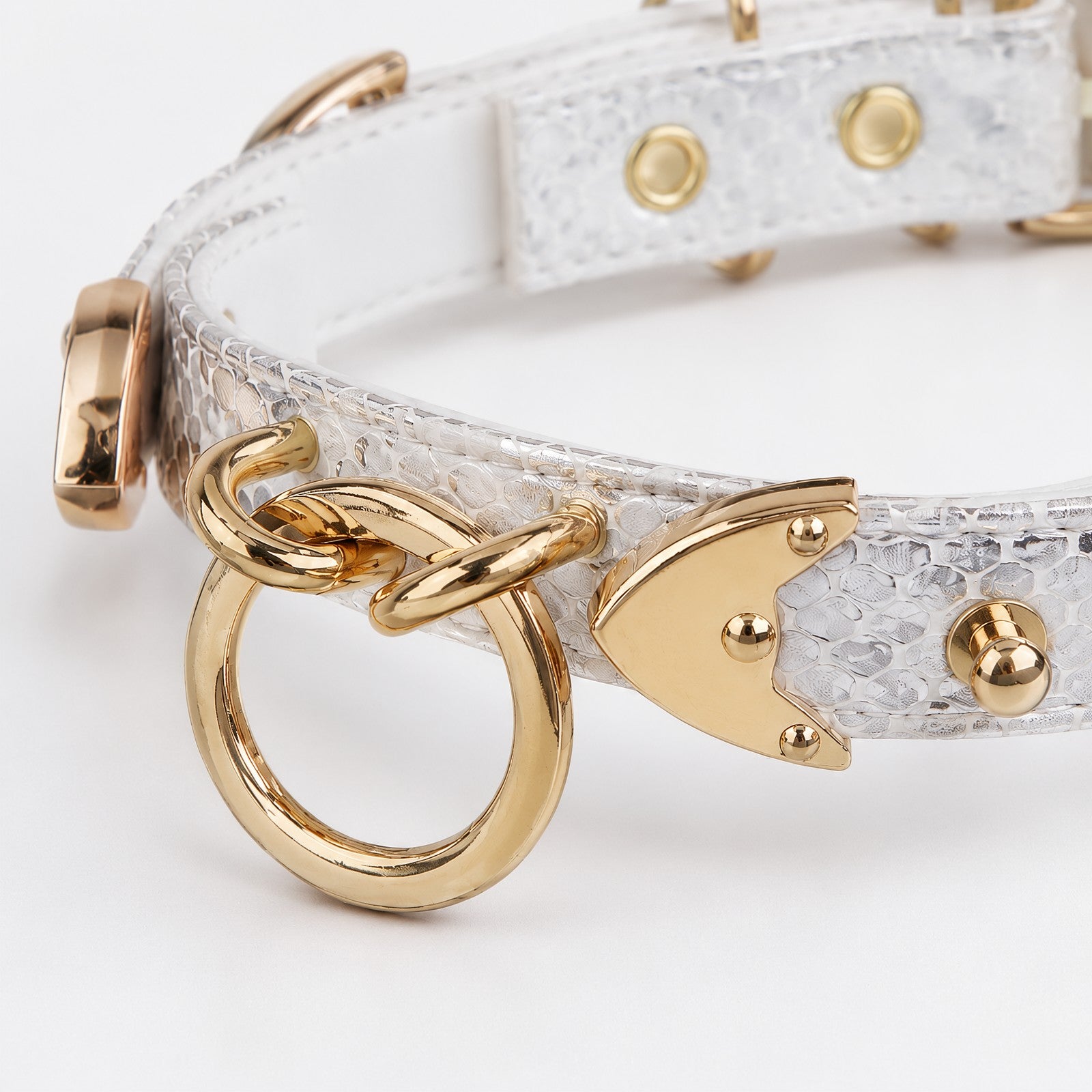 White Silver Snake-Scale Choker