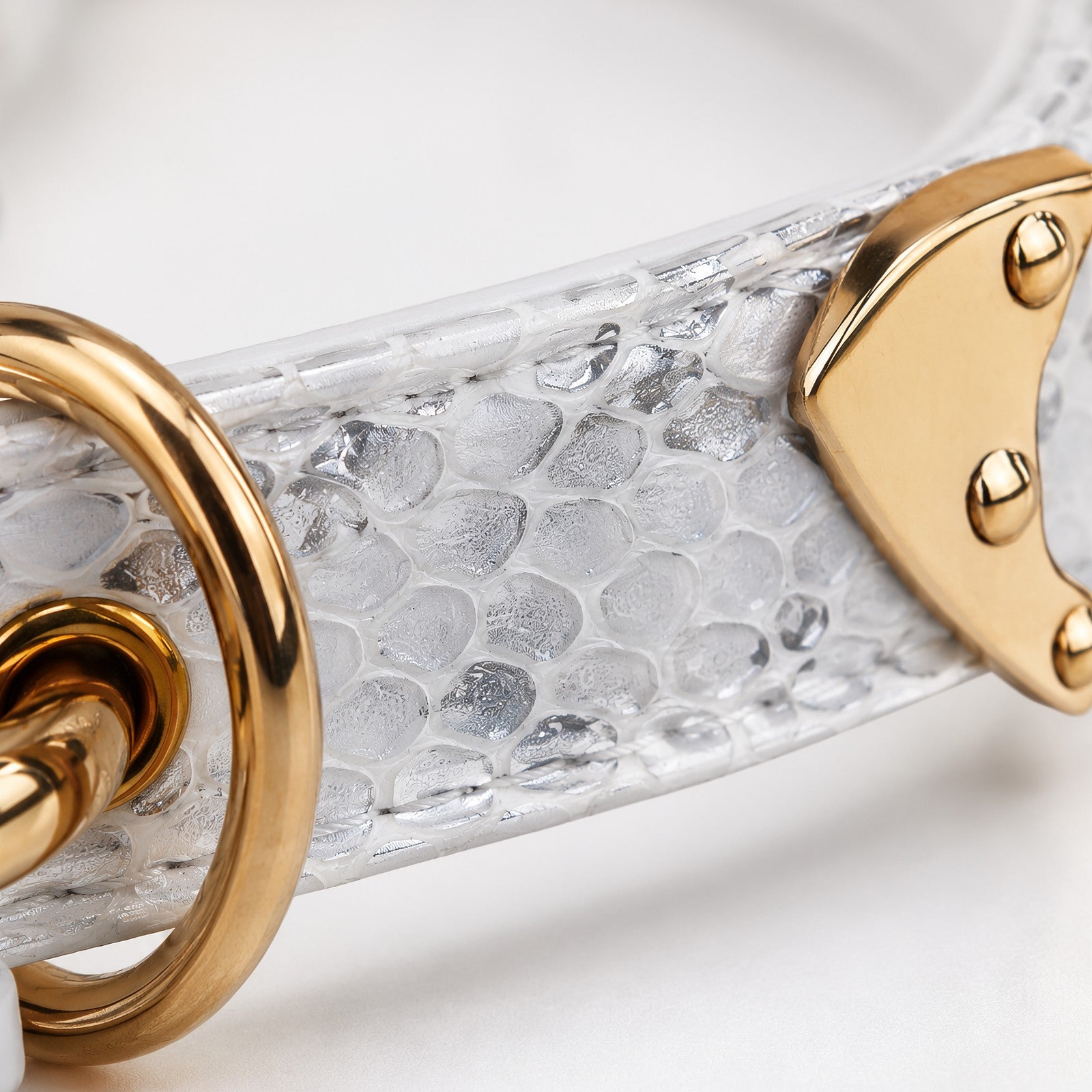 White Silver Snake-Scale Choker